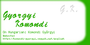 gyorgyi komondi business card